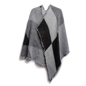 1Pc Women Winter Warm Scarf 74.8x25.6In Long Soft Knitted Shawl Extra Thick Plaid Blanket Wrap Cape