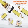 VEVOR Ratchet Tie Down Straps (4PK), 5000 lb Break Strength, Double J Hook Includes 4 Premium 2" x 15' Rachet Tie Downs with Padded Handles