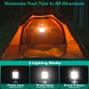 Solar Camping Lantern LED Collapsible Tent Lamp USB Rechargeable Portable Emergency Camping Light for Hiking Fishing Outdoor