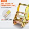 VEVOR Ratchet Tie Down Straps (8PK), 4400 lb Break Strength, E-Track Endless Ratchet with 8 Premium 2" x 15' Rachet Tie Downs Heavy Duty