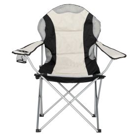 Camping Chair, Grey Iron Frame, Off-white
