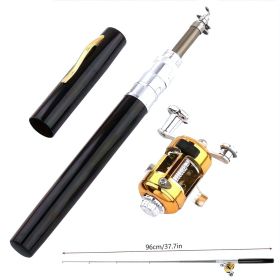 1 Black Portable Pen Style Super Mini Fishing Rod, May Be Shipped Via Yuntu Logistics, Banned From Sale On Amazon Temu Platform