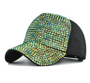 Diamond Baseball Cap Light Board Cap (Option: Green-Adjustable)
