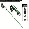 "Ultralight Folding Hiking Poles - 7075 Aluminum with EVA Grip, Tungsten Tips - Perfect for Backpacking & Climbing"